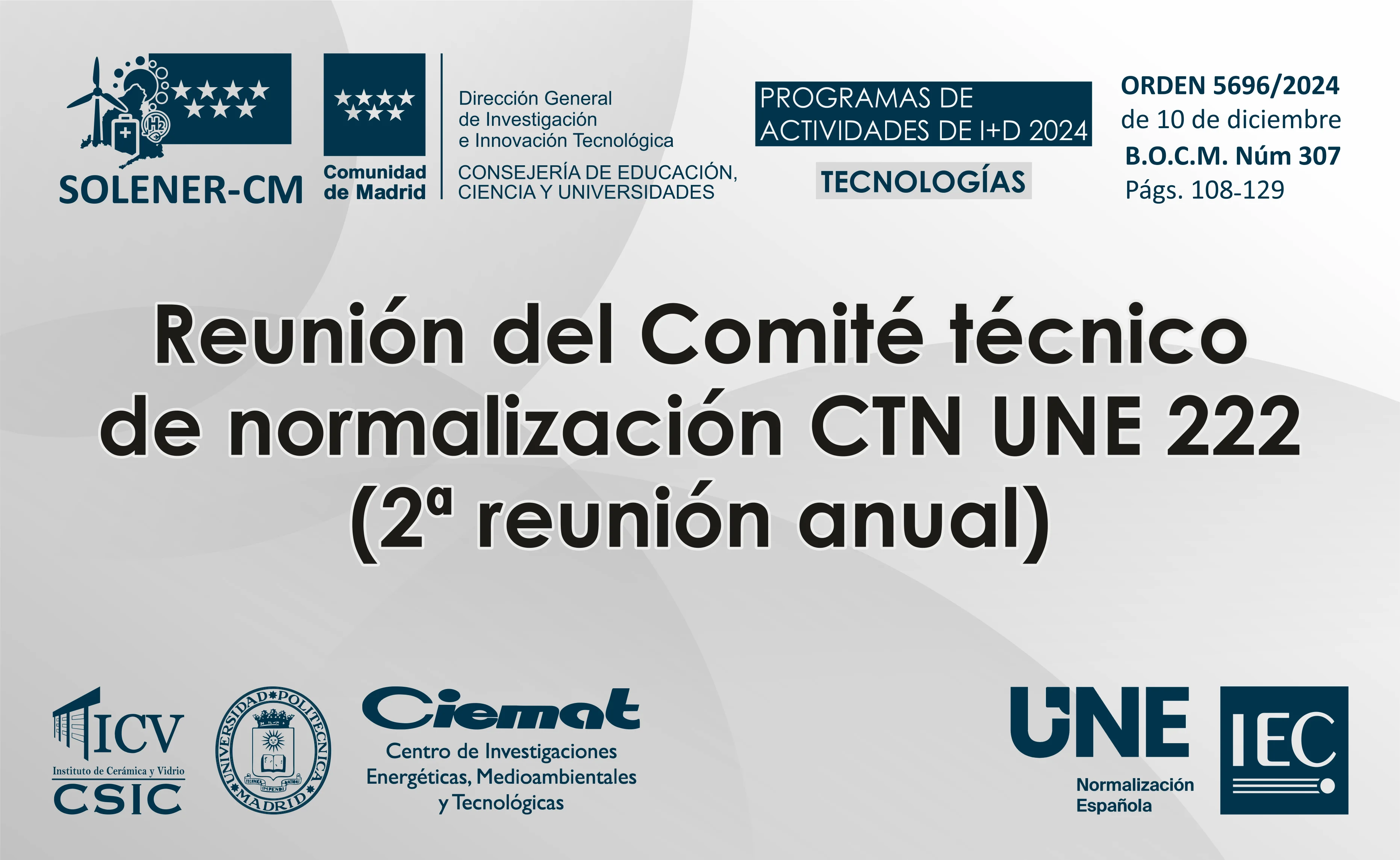 REUNIÓN DEL COMITÉ TÉCNICO DE NORMALIZACIÓN CTN UNE 222