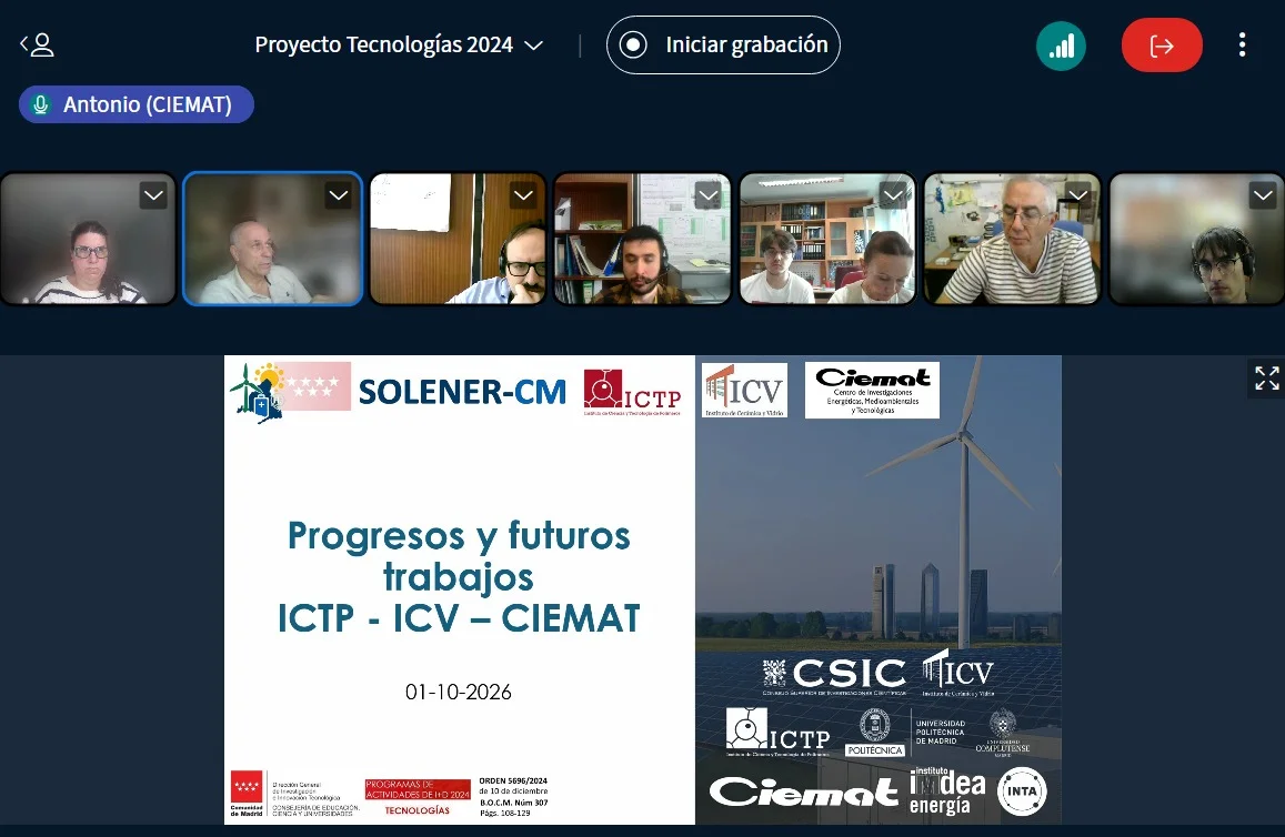 REUNIÓN CIENTÍFICA DEL WP2 DE SOLENER-CM